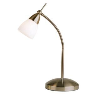 Range antique brass dimmable touch table lamp.