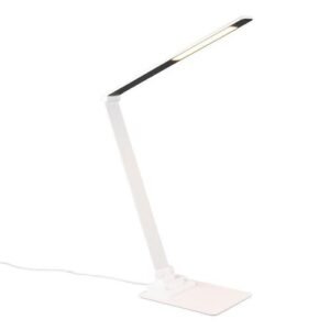 Travis LED touch reading desk lamp, white finished.